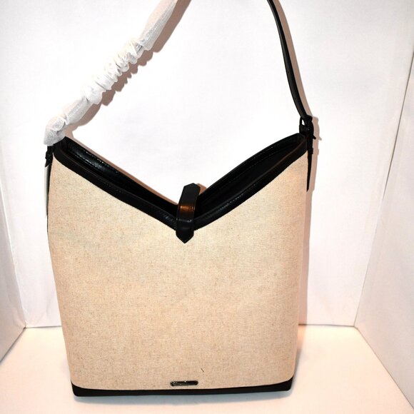 Rebecca Minkoff Megan Hobo Bag in Natural/Black #HS25MSPHBO NWT - Picture 5 of 8